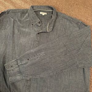 Peter Milar men’s Tamworth Chambray Cotton-Stretch Shirt